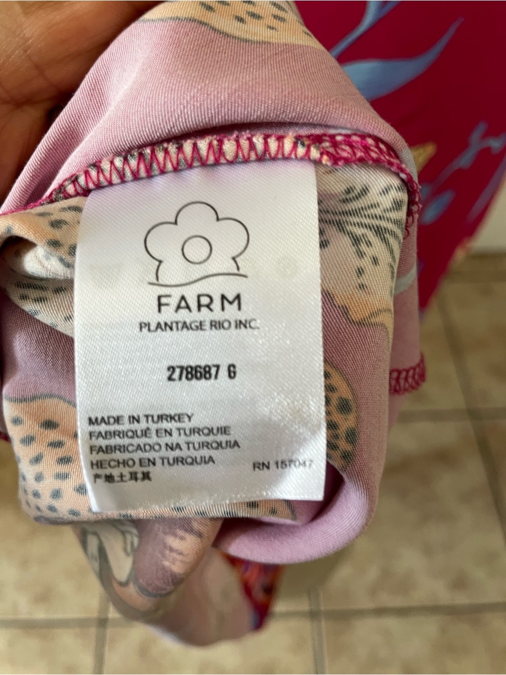 FARM Rio Fuchsia Floral Maxi Dress with Yellow & Blue Accents - Picture 9 of 11